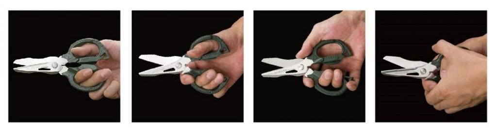 Big hands can hold these scissors a variety of ways